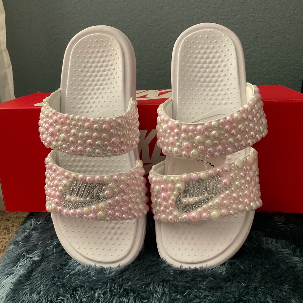 New double Strapped Nike Slides